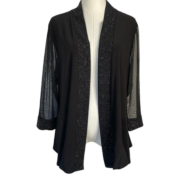 R&M Collection Evening Jacket Special Occassion Womens Elegant Black  Size XL - Picture 1 of 10